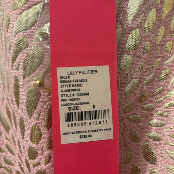 Lily Pulitzer Pink Floral Embroidered Dress Sz 8 - Picture 3 of 3